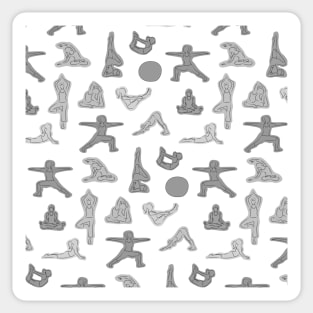 Yoga Grey Pattern Sticker